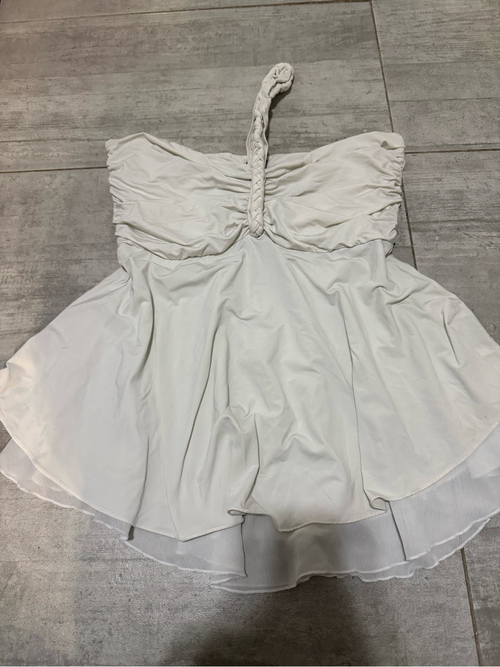 Vintage White Babydoll Halter Top
